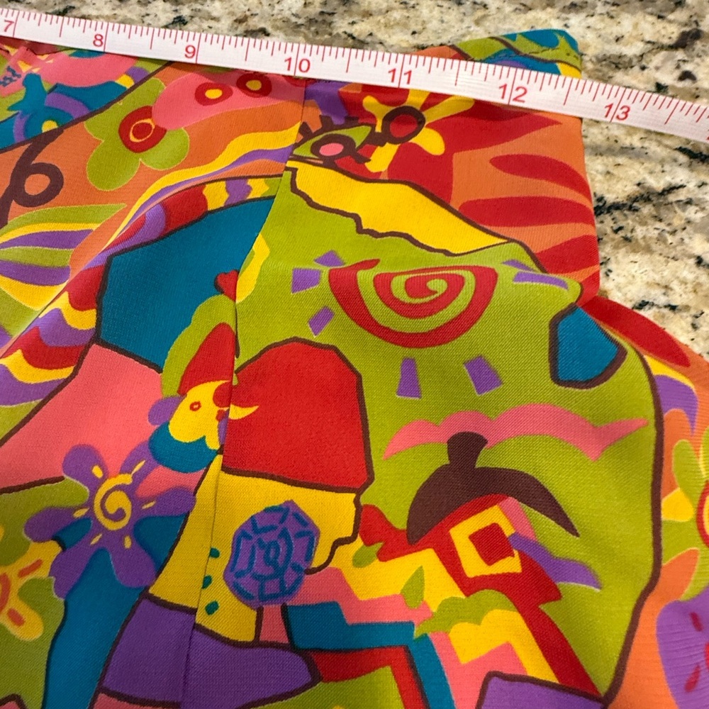 Bermuda shorts boho eclectic colorful retro 80s SZ 24” waist - Picture 4 of 9